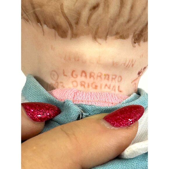 Garrard Vtg 1983 Sad Pouting Porcelain Baby Boy Doll Widdle Wain Signed Limited - Picture 5 of 17